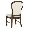 GDFStudio Bennett Upholstered Fabric and Wood Dining Chairs with Rounded Backs and Turned Legs (Set of 2) - 4 of 4