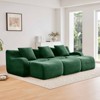 Aukfa Modular Teddy Fabric Sofa,Convertible Modular Sectional Sofa Set , 3-Seats with 1/2/3 Ottoman Soft Boneless Design for Living Room - 2 of 4