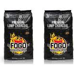 FOGO Premium Hardwood Lump Charcoal, Natural, Medium and Small Sized Lump Charcoal for Grilling and Smoking, Restaurant Quality