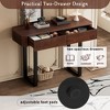 Whisen Modern Solid Wood Fluted Entryway Console Table with Storage, Minimalist Narrow Sofa Table with Metal Legs for Hallway Living Room - 3 of 4