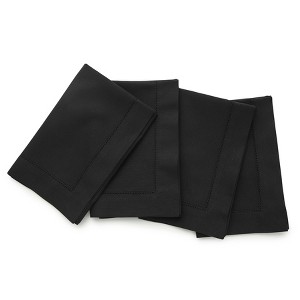 Solino Home Cotton and Linen Hemstitch Dinner Napkins - 1 of 4