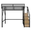 EMPIRE DIGLABS Stairway Full Size Loft Bed with Storage Shelves & Wardrobe & Safety Guardrails Design, No Box Spring Needed - 4 of 4