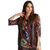 Women's MICROFIBER LEATHER HOODED DRAWSTRING VEST - ANGEL - 3 of 4