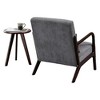 PAGED Mid-Century Accent Chair with Solid Wood Frame,Arm Chair with Pillow Upholstered,Modern Accent Chair for Living Room,Bedroom - 4 of 4