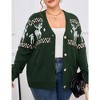 Women's Plus Size Ugly Christmas cardigan Long Sleeve Holiday Sweaters with Cute Patterns - 3 of 4