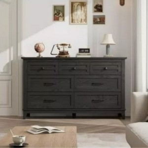 7 Drawer Dresser for Bedroom,54 Inch Wide Wood Storage Chest, Freestanding Closet Organizer for Living Room, Entryway - 1 of 4