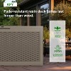 Gulches 100GAL Rattan-Effect Deck Box - 380L Storage with Gas Poles, Lockable Lid & Weatherproof Design,Light Brown - 4 of 4