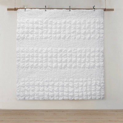 King White Ruched Microfiber Comforter Set