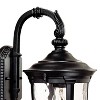 John Timberland Bellagio Vintage Outdoor Wall Light Fixtures Set of 2 Texturized Black Downbridge 16 1/2" Clear Hammered Glass for Post Exterior Barn - 3 of 4