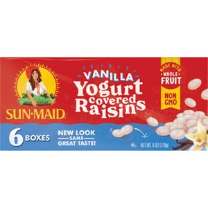 Sun-Maid Vanilla Yogurt Covered Raisins  - 1oz/6ct - 1 of 4