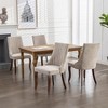 Velvet Dining Chairs Set of 2,  Tall Back Upholstered Side Chairs with Curved Wood Legs, Accent Chairs for Kitchen, - 3 of 4