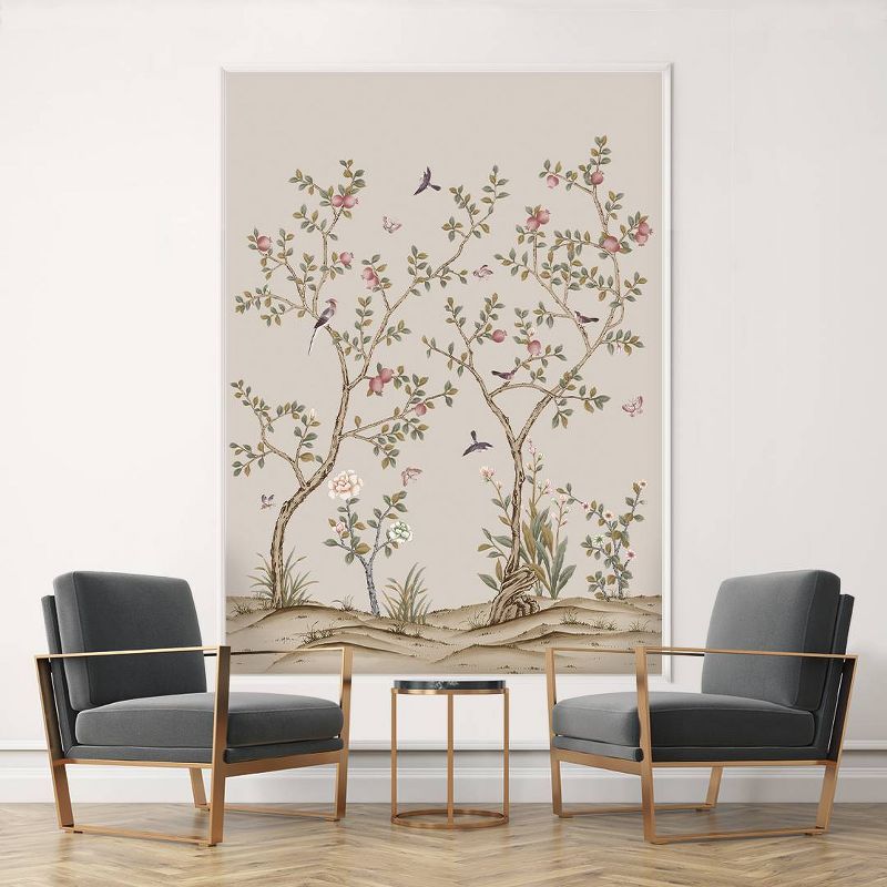 Tempaper &#38; Co. 108&#34;x78&#34; Chinoiserie Pomegranate Sand Removable Peel and Stick Vinyl Wall Mural, 3 of 6