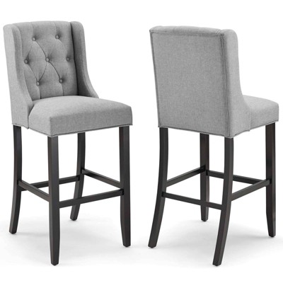 Set of 2 Baronet Barstool Upholstered Fabric - Modway