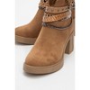 Boliva - Cognac Buckled Chain Block Heel Boot (Women) | Prologue Shoes - 3 of 3