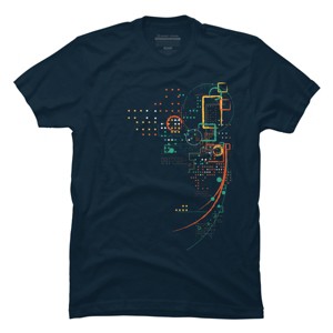 Men's Design By Humans City Grid By radiomode T-Shirt - 1 of 4