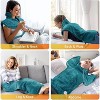 Massaging Heating Pad for Neck and Shoulders and Back, 24" x 35" Large Electric Heating Pad for Back with 3 Heat Levels, 4 Massage Settings - 2 of 4