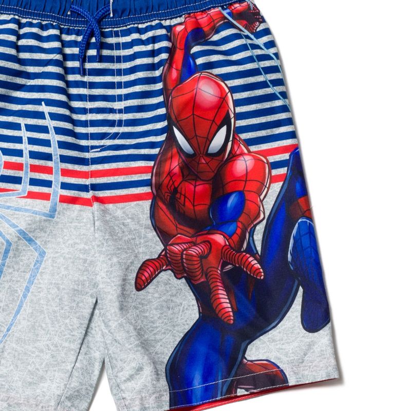 Marvel Spider-Man Avengers Spidey and His Amazing Friends UPF 50+ Swim Trunks Toddler to Big Kid, 4 of 7