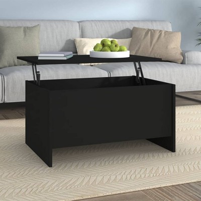 vidaXL Coffee Table Black Engineered wood Coffee Table Rectangular