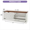 Shoe Storage Bench Shoe Cabinet with Flip Drawer and Flip-Top Storage White or Dark Rustic - 3 of 4