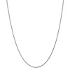 Black Bow Jewelry 1mm, 14k White Gold, Solid Diamond Cut Spiga Chain Necklace - 3 of 4