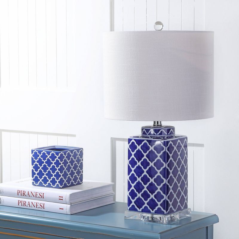 23&#34; Clarke Chinoiserie Table Lamp (Includes LED Light Bulb) Blue - JONATHAN Y, 4 of 7