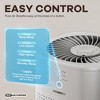 MORENTO Air Purifiers for Bedroom for Smoke, Small Air Purifier with Sleep Mode, HY1800, White, 1 Pack - 2 of 4