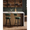 VASAGLE EKHO Collection - Bar Stools Set of 2, Counter Height Swivel Bar Stools with Back, Synthetic Leather with Stitching - 3 of 4