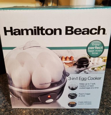  Hamilton Beach Electric Hard Boiled Egg Cooker, 3-in-1
