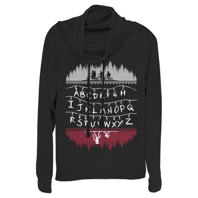 stranger things alphabet sweater