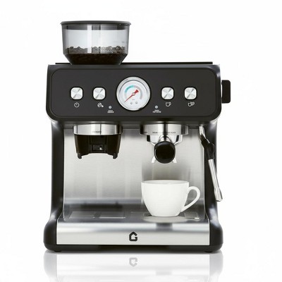 Garvee Stainless Steel Espresso Machine with Grinder, 20 Bar Pressure, 2.8L Removable Water Tank, Milk Frother, Adjustable Shot Volume