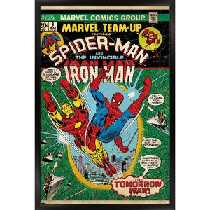Trends International Marvel Comics Spider-Man - Iron Man Marvel Team-Up #9 Framed Wall Poster Prints - 1 of 4