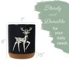 Elanze Designs Kitchen Utensil Holder With Non Slip Cork Base Large 8 Inch Ceramic Storage Crock Forest Animal Countertop Organizer Graceful Floral - 2 of 4