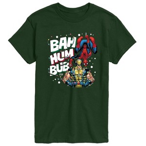 Men's - Marvel - Bah Hum Bub Wolverine And Deadpool Short Sleeve Graphic T-Shirt - 1 of 3