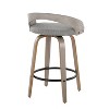 LumiSource Set of 2 Grotto Counter Height Barstools Light Gray - 4 of 4