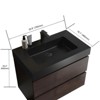 Vynxaria 30" Walnut Wall-Mounted Bathroom Vanity with Sink, Spacious Storage, One-Piece White Basin, Pre-assembled for Modern Bathrooms - 4 of 4