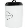 Amici Pet Buster Dog Food Metal Treat Storage Canister, 8.5 qt,White w/ Black Lid - 3 of 4