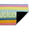 Stupell Industries Spring Striped Welcome Printed Outdoor Door Mat, design by Emily Cromwell, 18"x30" - 2 of 4