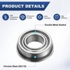 Unique Bargains Chrome Steel Multipurpose Use Flanged Ball Bearing 10 3/16" x 3/8" x 1/8" - 2 of 4