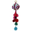 Northlight 10.25" Blue and Red Ball with Pompoms Christmas Ornament - 2 of 4