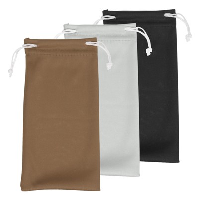 Unique Bargains Microfiber Soft Storage Women Men Eyeglasses Bag 3 Pcs