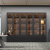 Sapphtopaz Modern Wooden Tall Bookcase with Storage, Display Storage Cabinet, Bookshelf Shelf Tower for Living Room, Office - 4 of 4