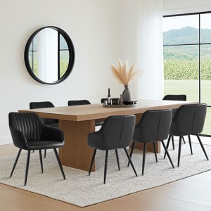 Farmhouse Faux Leather Dining Chairs Set of 8,Modern Design Upholstered Dining Chair for Kitchen,Dinging Room,Living Room,Indoor Furniture-Tanpinhause - 1 of 4