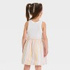 Toddler Girls' Stripe Tank Tulle Dress - Cat & Jack™ Cream - 2 of 3