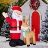 SEVOBAL Inflatable Holiday Decorations 6.3FT Christmas Inflatable Decoration Inflatable Santa and Reindeer Yard Decorations, Multi, 61"*31.5"*74.8" - 4 of 4