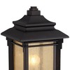 Franklin Iron Works Hickory Point Rustic Farmhouse Outdoor Pier Mount Lights Set of 2 Walnut Bronze 16 1/2" Frosted Cream Glass for Exterior Barn Deck - 2 of 4