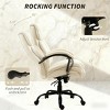 TopComfy Accent Chairs Executive Office Chair with Plush Padding Adjustable Design and Rolling Wheels Soft Chair for Office, White, 31.5"*28.5"*46.5" - 4 of 4