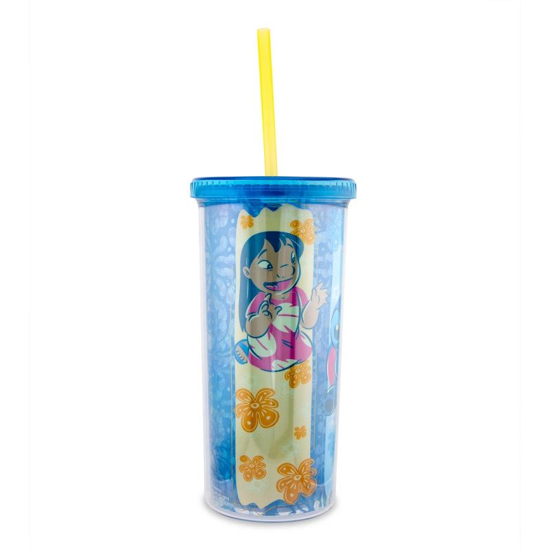 Silver Buffalo Disney Lilo & Stitch Scrump 20-Ounce Plastic Carnival Cup With Lid and Straw, 2 of 10