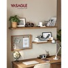 VASAGLE Set of 3 Floating Wall Shelves - Rustic Brown - Display Shelves for Picture Frames - Living Room, Kitchen - 2 of 4