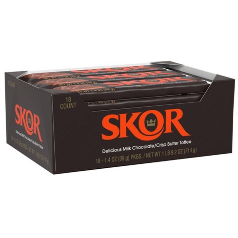 SKOR Milk Chocolate With Crisp Butter Toffee Candy Bar, Oz