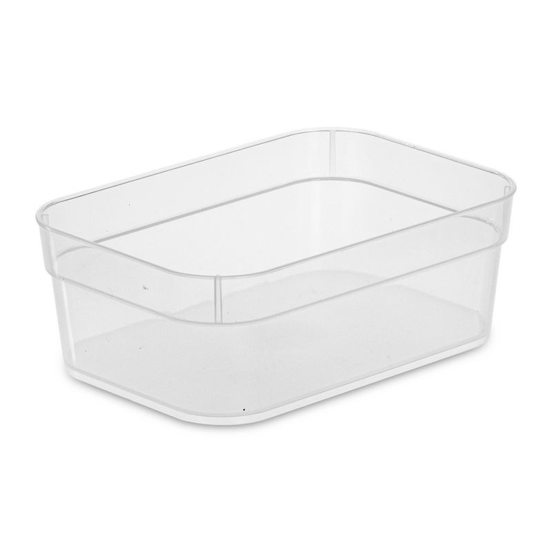 Sterilite Medium Storage Tray Containers with Sturdy Banded Rim and Textured Bottom for Desktop and Drawer Household Organization, 1 of 7